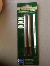 MONTBLANC BY MONTEVERDE ROLLERBALL FINE Point Refill BLACK 2 Pack NEW M222 88431