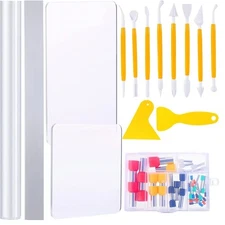 54 Pieces Polymer Clay Tool Kit 40 Stainless Steel Polymer Clay Cutters 