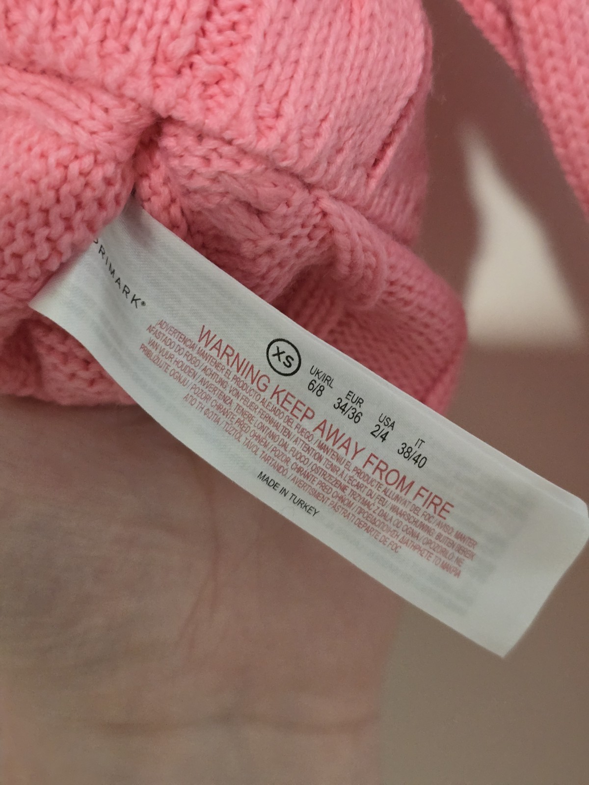 Primark Women's Pink Cropped Cable Knit Long-Sleeve Jumper image 4