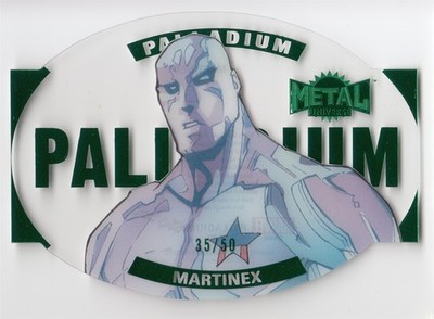 2024 UD Skybox Metal Universe Marvel Avengers Palladium Emerald MARTINEX P-39 50