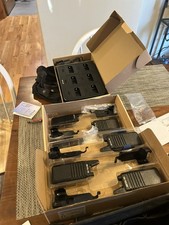 6 Retevis RETC 15 RT22 Two-way UHF Hand Held Mobile Radio and charging unit