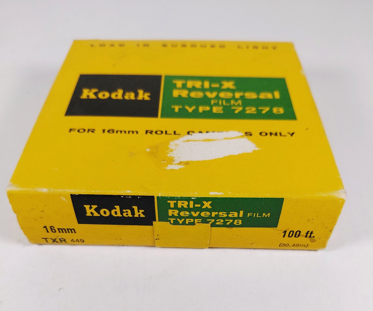 Exp. 1968 Kodak Tri-X Reversal Film 7278 Black and White 16mm
