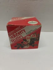 6 Vintage Colonial Candle Hollyberry Floaters Floating Candles