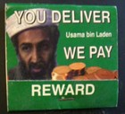 vintage osama bin laden reward matchbook ( unused) — photo 1