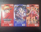 One Piece TCG Sleeved Booster Pack Lot of 3 OP-13 OP-14 EB-03 Bundle