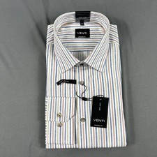 Venti Dress Shirt Button Down Easy Care Striped 42 16.5 Multicolor NWT MSRP 70