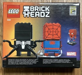 LEGO BRICKHEADZ: Spider-Man & Venom (41497) 2017 SDCC exclusive Rare Sample