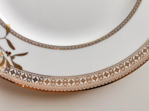 PROUNA JEWELRY 7605 PLATO DE CENA HOJAS DORADAS CON ELEMENTOS SWAROVSKI - NUEVO - Imagen 4 de 5