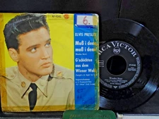 ELVIS PRESLEY " WOODEN HEART " GERMAN  RCA EX+ COND.IN Or. [SELLOTAPED]PIC SL.