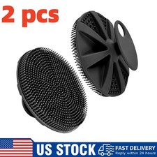 2x Food-Grade Soft Silicone Body Scrubber Sho...
