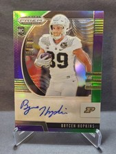 2020 Prizm Draft Picks Rookies Purple & Green /199 Brycen Hopkins Rookie Auto RC