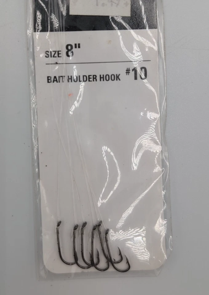 Lote de 6 - Ganchos para soporte de cebo Berkley Vanish Snell #10 - 8 pulgadas Leader - Paquete de 6 Foto 3 de 4