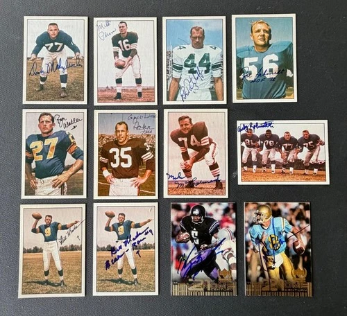 1981 TCMA & Misc. autograph lot of (12) cards | signed Joe Schmidt HOF Wade ++