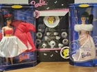 Barbie Miniature Nostalgic Tea Set W/Enchanted Evening & Silken Flame Barbie Vtg
