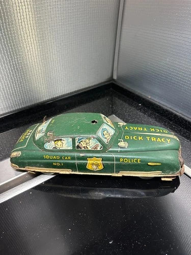 Vintage Dick Tracy Tin Car Marx 11" 1949 — AS IS — Read