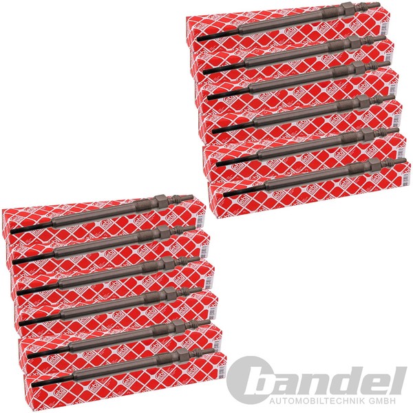 12X Febi GlÜHkerzen Passend FüR Audi Q7 (4LB) 6.0 Tdi Quattro-image
