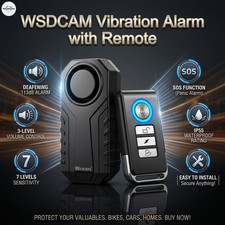 Bike Alarm 113dB Wireless Motion Sensor Waterproof Remote Motorcycle