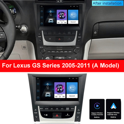 9'' Stereo Radio GPS 4+64GB For Lexus GGS300 GS350 GS430 GS460 2005-2011 Carplay