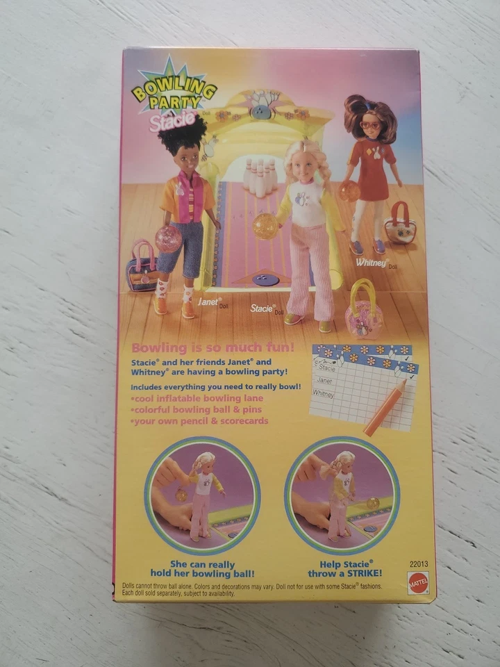 Muñeca Stacie Sister of Barbie Bowling Party 1998 Mattel 22013 nueva sellada Foto 3 de 4