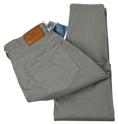 ENTRE AMIS NAPOLI Gray AMERICA 5 Pocket Cotton Blend Chino Pants 31 Italy NWT