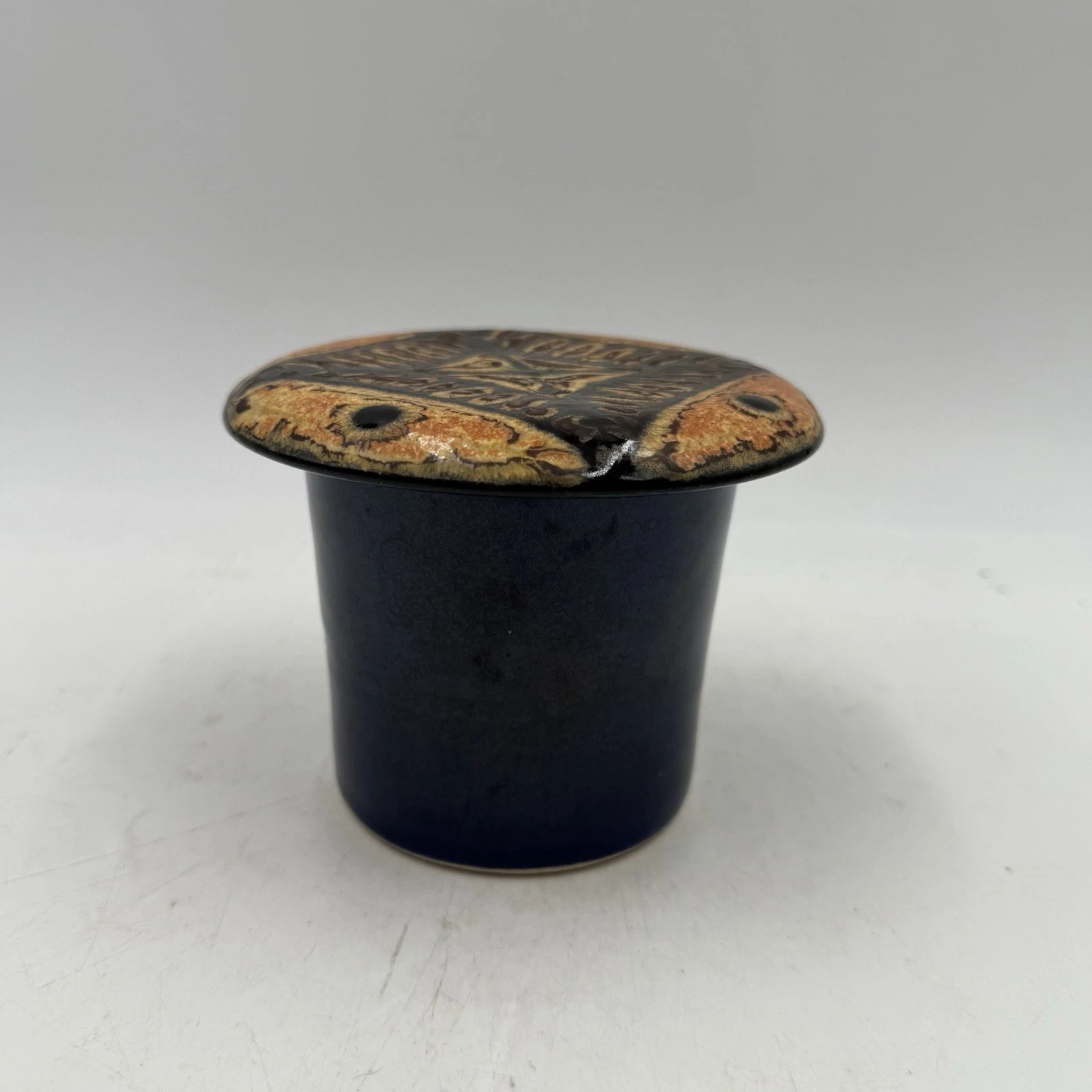 Studio Art Pottery Rustic Ceramic Butter Bell Crock Butter Keeper, Artist Signed