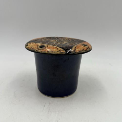Studio Art Pottery Rustic Ceramic Butter Bell Crock Butter Keeper, Artist Signed - Picture 1 of 14