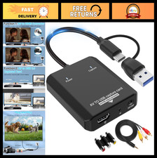 VHS to Digital Converter - RCA to HDMI Adapter, USB Video Capture for VCR/DVD/Hi