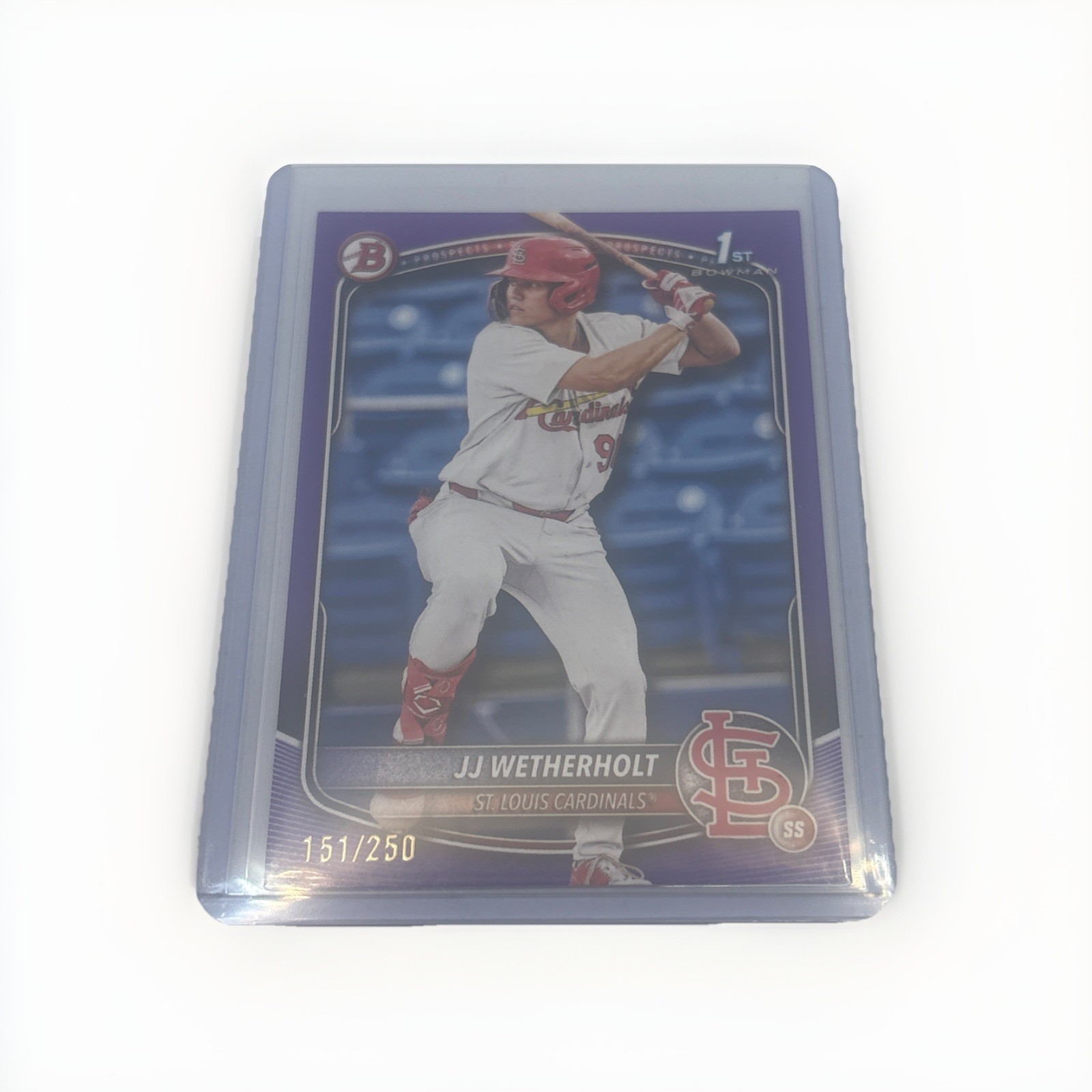 2025 Bowman - Prospects JJ Wetherholt #BP-22 Purple 151/250 St. Louis Cardinals