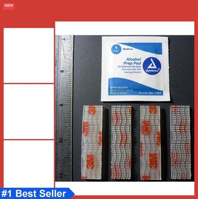 Adhesive Strips Clear Dual Lock 2in x 0.5in 4 Pack Fastener Indoor Outdoor
