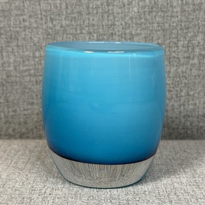 New Glassybaby Pre-Triskelion Day One 1465 Votive Glass Candle Holder Baby Blue