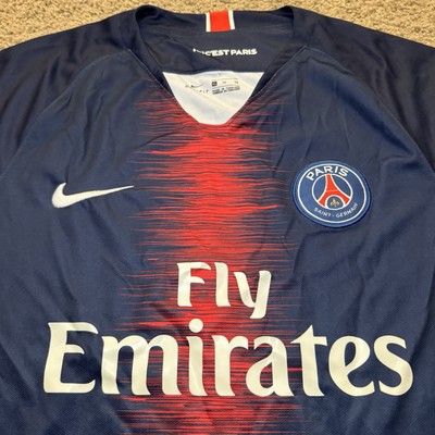 PSG Football Soccer long Sleeve Shirt Mbappe #7 Nike 2018/19 Home