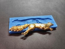 Silicone mold for running fox. Fondant mold, resin mold, clay mold