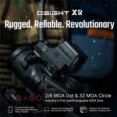OSIGHT XR Enclosed Red Dot Sight with 2/6 + 32 MOA Multi-Reticle