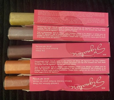 (5) Mary Kay Signature  Limited Edition Lip Gloss 3119 3124 223000 128200 841800