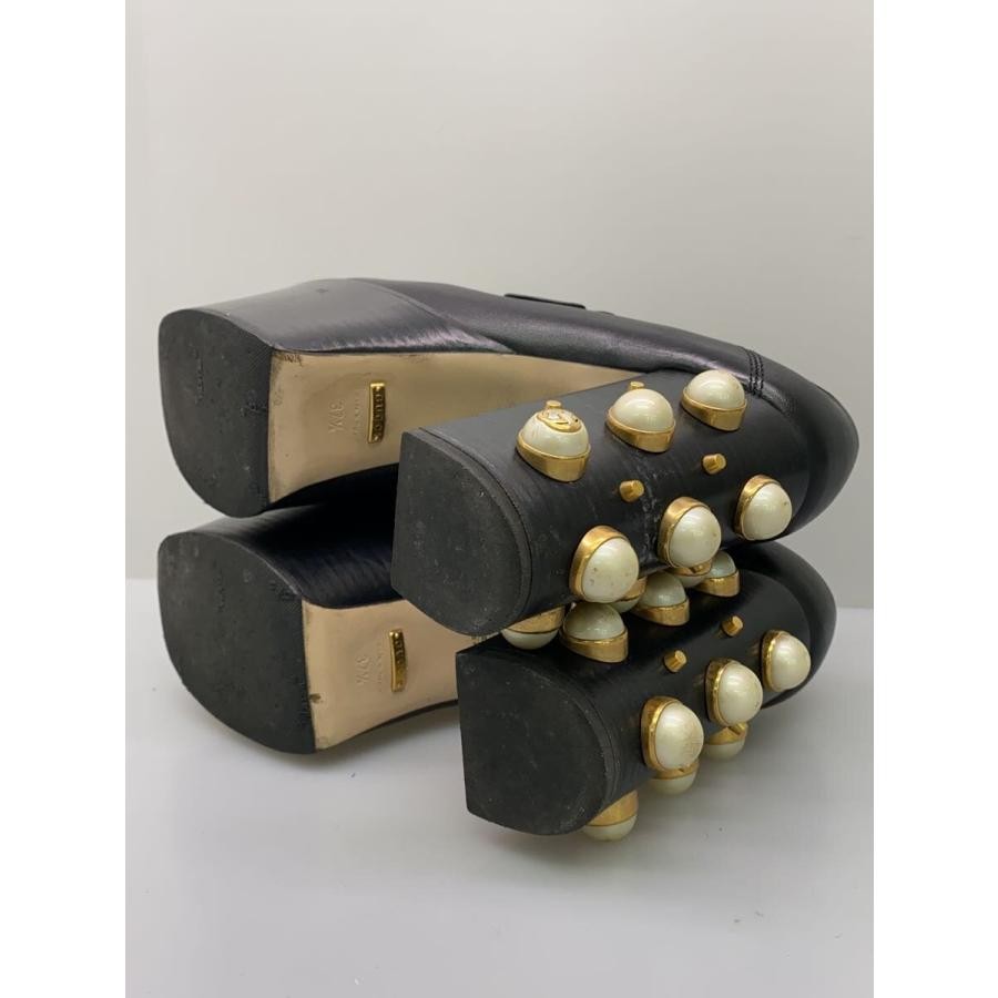 GUCCI Gold Hardware Leather Loafers Dress Shoes Size:37.5/JP:24.5 141150K Authen thumbnail 4