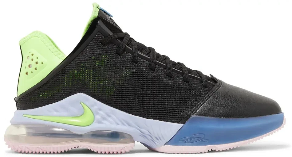 Nike LeBron 19 Low Black Ghost Green Pink Lime Basketball Men Sz 9.5 Nike Lebron 19 Low  main image 4