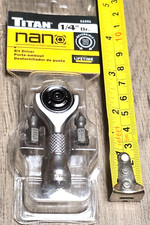 New Titan 14 Hex Bit Nano Ratchet Reversible Wroto Flex Head Bits 11331