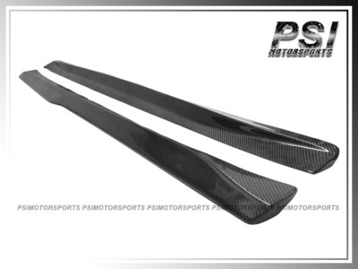 PM Style Carbon Fiber Extension Side Skirts Add-On Lip For 15-20