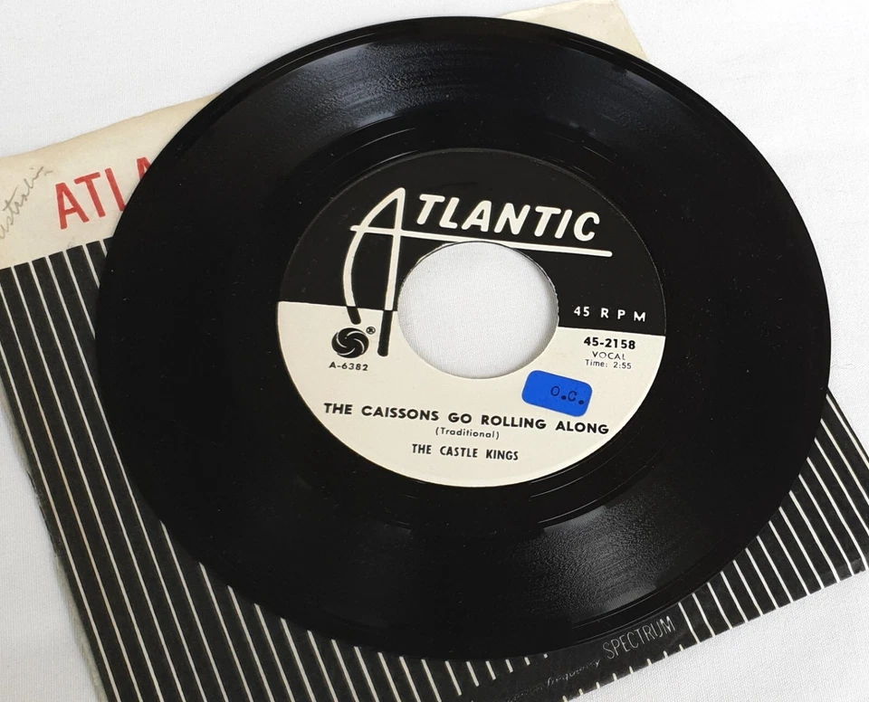 The Castle Kings- The Caissons Go Rolling Along 7” Promo Single 1962 Atlantic US - Image 2 of 4
