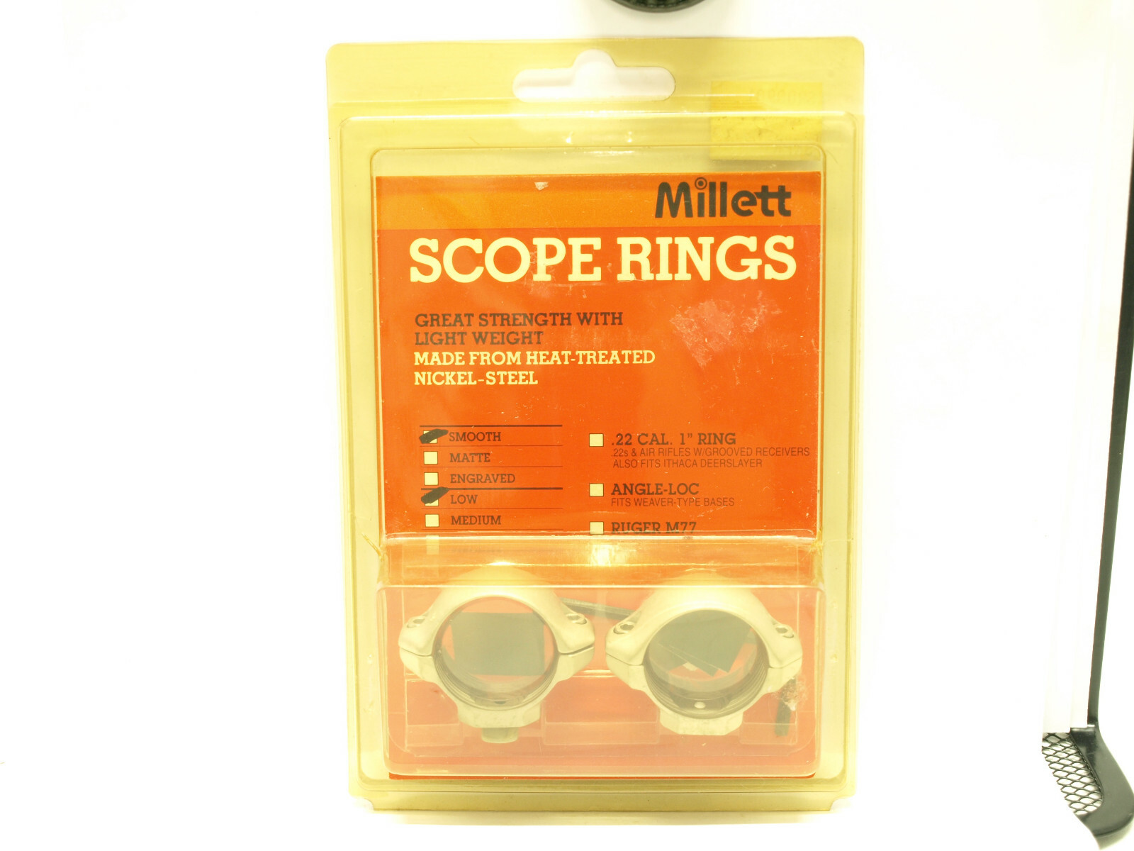 Millett Nickel 1" Turn In Style Dovetail LOW Scope Mount Rings eBay
