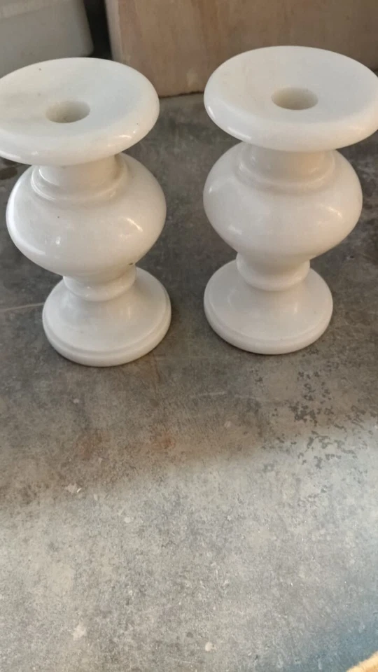 Florero de mármol blanco hecho a mano maceta de piedra natural elegante decoración del hogar Foto 4 de 4