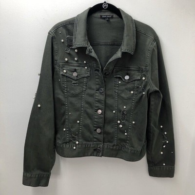 Dear John Army Green Beaded Distressed 
