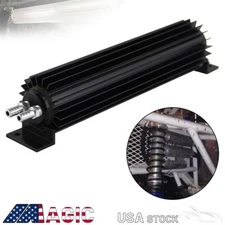 Aluminum Dual Pass Finned Transmission Oil Cooler W/Fittings Universal 12''