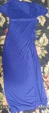 NEW NWD Forever 21 Plus 2x long dark bright blue wrap dress sexy chic