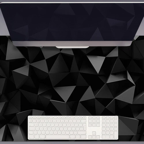 Desk Mat Top Large Pad Protector Mouse Keyboard 90x45 Black abstraction Gift
