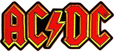 AC/DC Band Name Logo Over-Sized Patch Extra Large Memorabilia ACDC