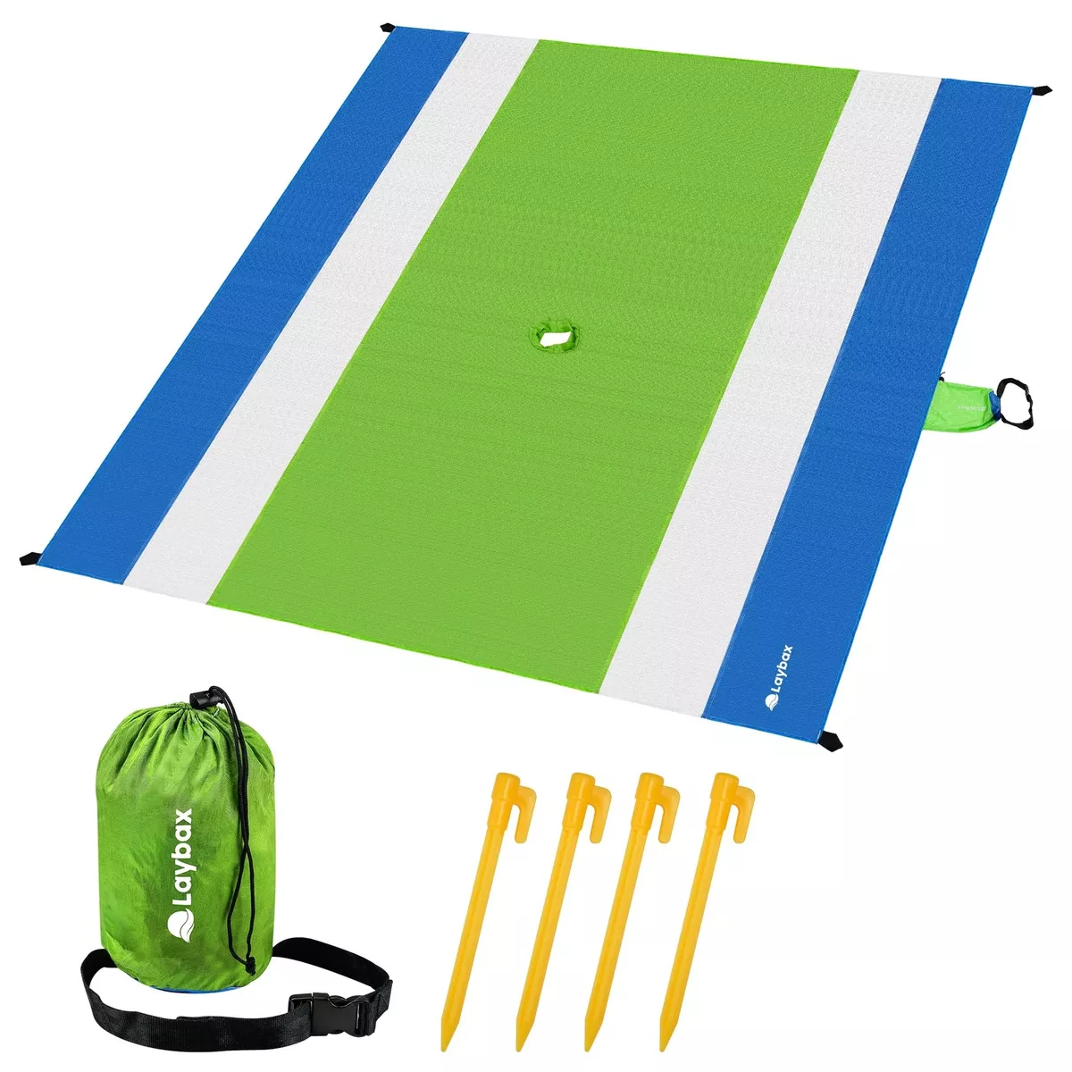 Beach mat online with umbrella hole