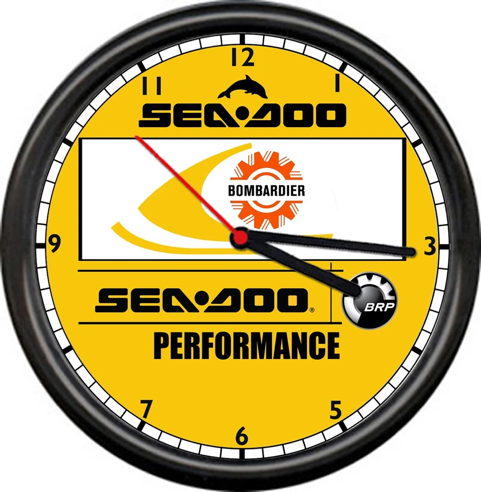 OFF THE WALL CLOCKS Sea-Doo Dealer Performance Jetski Jet Ski Lake Ocean Watercraft Sign Wall Clock