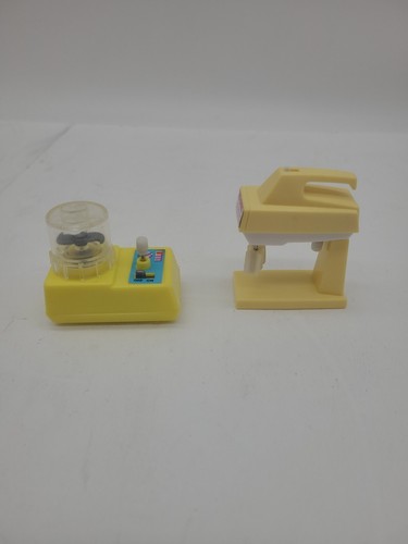 Vintage 1990s Kitchen Littles Mixer Process Food Mix Lot Barbie Doll Accessories - Picture 2 of 10