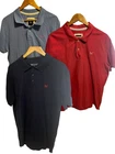 Lot de polos homme Crew Clothing coton piqué x3 bleu marine, rouge, bleu clair, XL